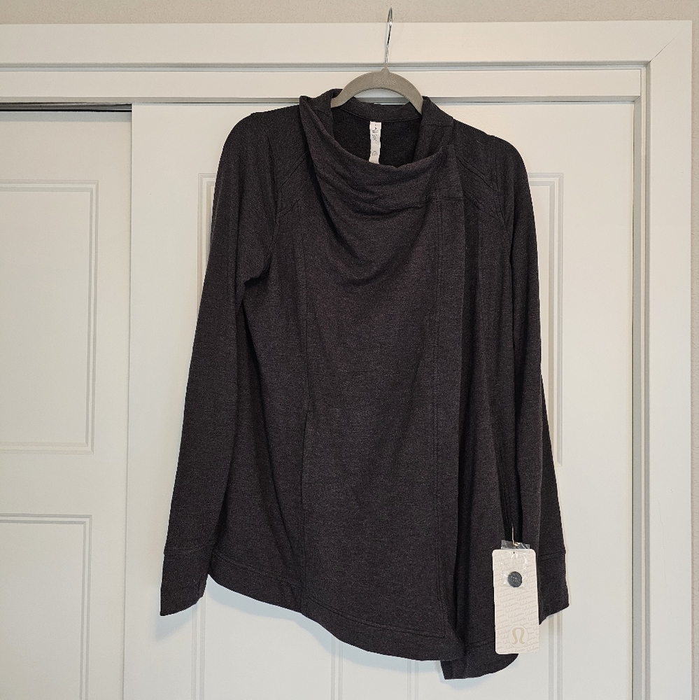 Lululemon Dark Gray Wrap Top